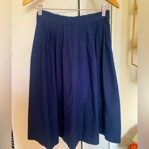 Long Navy Blue Skirt School Uniform Style